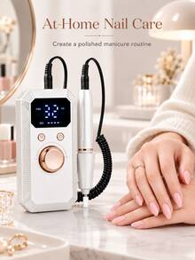 GENAI Digital Display Electric Nail File, Portable Handheld Nail Buffer, Adjustable Speed Forward/Reverse Rotation, Suitable For Manicure, Pedicure, Home Nail Care - Multicolor - View 5