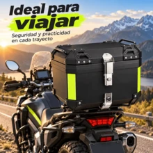 45L Motorcycle Top Case Trunk With Backrest And Universal Base | Waterproof | Helmet Compatible, 34*42*36cm - A - View 4