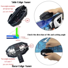 Snowboard Edge Sharpener, Edge Bevel Tuning Kit, Multi-Angle Grinder, Diamond Polishing Rust Removal Grinding Oil Stone, Ski Board Hook Rack, Maintenance Repair Wax Tool, Winter Ski Equipment, Adjust Side Base Edge Tuner Angles, For Ski Enthusiasts - Multicolor - View 2