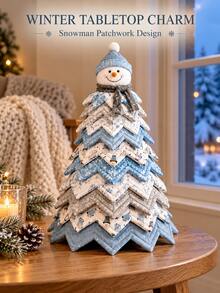1pc Creative DIY Christmas Tree Patchwork Kit, Fun Handmade Craft Set For Personalized Holiday Decoration, Festive Tabletop Ornament For Christmas Party, Living Room And Home Decor, Holiday Craft Project And Christmas Gift - Multiple Styles - View 7