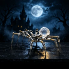 DIY Adult 3D Puzzle Blue Mechanical Spider Handmade Assembly Kit Home Decor Assembly Kit Holiday Gift - Multicolor - View 1