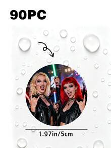 Custom Round Stickers, Personalized Photo Stickers, Custom Image & Text Circle Labels, Photo Labels For Cups, Tumblers, Bottles, Packaging & Party Favors, Wedding, Birthday, Anniversary, Valentine's Day, Gifts & Celebrations - Multicolor - View 23