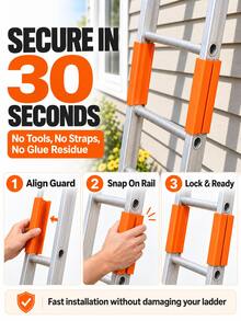 Ladder Anti-Collision Protective Rubber Strip, Roof Gutter Guard Strip, Ladder Anti-Slip Cushion Pad, Ladder Body Contact Surface Anti-Scratch Protection Accessory, Suitable For Ladder Leaning Against Wall, Roof Eaves And Drainage Gutter Contact Points, Flexible Rubber Strip Helps Reduce Hard Object Collision And Friction, Reduces Surface Scratches Caused By Ladder Slippage, Assists In Protecting Gutter Edges, Wall Surfaces And Ladder Contact Positions, Flexible Installation Position - Multicolor - View 6