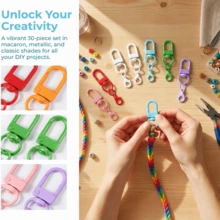 30Pcs Colorful Swivel Snap Hook Keychain Clips, 12 Color Lobster Claw Clasps For DIY Crafts, Jewelry Making & Bag Charms - Colorful Door Strap Lobster Clasp - View 3