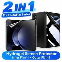 Yezodawee 2-In-1 Privacy Hydrogel Screen Protector Set For Galaxy Z Fold 8, Anti-Peeping Soft TPU Film, Self-Healing Foldable Inner Screen + Outer Screen Film, High Touch Sensitivity, Compatible With Face ID, Suitable For Galaxy Z Fold 5/Z Fold 6/Z Fold 7/Z Fold 8/Z Fold 8 Ultra, Fits Z Flip 8 Z F-Lip 7 Z Flip 6 - Black - View 2