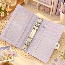 Purple Star A6 Loose‑Leaf Notebook, High Aesthetic DIY Journal Planner, Portable Pocket Memo Diary Notepad, Removable Refillable Binder Notebook, Creative Hand Account Scrapbook Stationery Gift For Students School Office Supplies - Multicolor - View 7