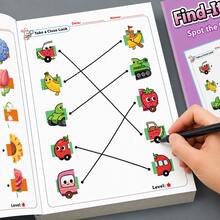 32 Pages Find‑It Detective Activity Book For Kids, Spot The Hidden Little Details Matching Workbook, Observation Search Match Game Workbook, Early Learning Educational Toy For Boys Girls, Improve Concentration & Visual Discrimination Skill - 32 Pages - View 2