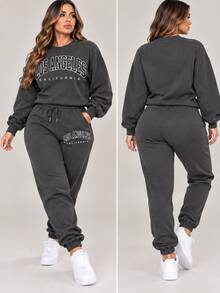 Women Two-Piece Outfits - Grey - View 2