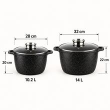 4-Piece Deep Cooking Pot Set With 2 Glass Lids, 28 Cm And 32 Cm, For Soups, Stews And Pasta - View 3