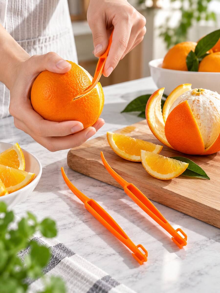 Orange Peeler Citrus Peel Cutter Simple Fruit And Vegetable Slicer Lemon Peeler Peeling Tool Fruit Tool Kitchen Utensil Small Gadget - Multicolor - View 1