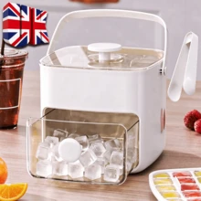 Easy-Release 48-Cavity Ice Cube Tray With Storage Bin - Silicone Mold, Quick Release, Stackable; Suitable For Parties, Bars, And Home Kitchens - White - View 6