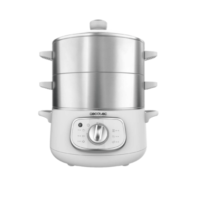 Cecotec Vapovita Steelpot - Electric Food Steamer 1300W 10L - White