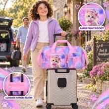 Kids Duffle Bag For Girls, Large Capacity Weekender Travel Gym Bag With Detachable Shoulder Strap, Halloween Christmas Gift - Travel Bag - View 6