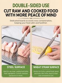 Stainless Steel Kitchen Cutting Board (Pure Titanium/PP), 16" X 11", Separate Raw And Cooked Food Preparation Surface, Odor-Resistant, Easy To Clean, Durable, Kitchen Essential - View 9