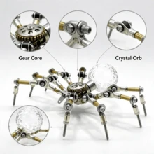 DIY Adult 3D Puzzle Blue Mechanical Spider Handmade Assembly Kit Home Decor Assembly Kit Holiday Gift - Multicolor - View 5