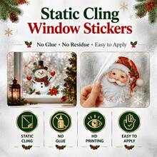 Stiker Jendela Musim Gugur Hewan Hutan Lucu Rubah Tupai Landak Daun Stiker Kaca Dekorasi Rumah Musim Gugur Stiker Jendela Thanksgiving - Stiker jendela musim dingin - View 6