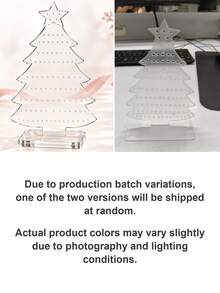 Christmas Tree Shaped Acrylic Earring Holder - Can Store Various Types Of Earrings (Studs, Dangles And Hoops), Large Display Stand, Suitable For Placing On Vanity, Ideal Gift For Women. Jewelry Storage Box/Organizer, Jewelry Display Tower. - Multicolor - View 8