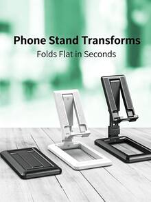 Foldable Telescopic Desktop Phone Stand, Creative Transformable Height Adjustable Portable Phone Holder, Stable Non-Slip Base, Supports Hands-Free Viewing, Compatible With Phones And Tablets, Suitable For Home Bedside Table Binge-Watching, Online Course Learning, E-Commerce Product Photography, Lightweight And Easy To Store, Essential Travel Companion, Multi-Functional Desktop Storage Stand, Minimalist Creative Gift, Hands-Free, Multi-Angle Adjustment, Portable And Space-Saving, Office Desk Organizer, Live Streaming And Video Watching, Practical Gift For Home And Travel - Multicolor - View 4