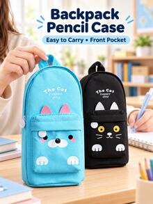 1 قطعة حقيبة أقلام محمولة باليد، حقيبة أقلام بسعة كبيرة ولطيفة للأطفال والبنات في المرحلة الابتدائية والطلاب & مستلزمات العودة إلى المدرسة - متعدد الألوان - مشاهدة 1