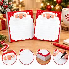 2 Packs Santa Claus Theme Sticky Notes, Holiday Self-Adhesive Memo Pads, 75x75mm Square Sticky Notes, 100 Sheets Total, Removable Backing, Suitable For Office, Home And Daily Use - Multi-color - View 9