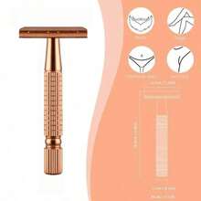 Rose Gold Double Edge Razor, Unisex, Reusable, Suitable For Home And Travel - Safety Razor - View 8