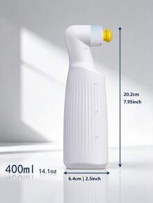 1/2pcs White 13.53oz Side Spray Bidet, Adjustable, Side Spray Function, Hygienic Bidet, Personal Travel Hygiene Tool, Manual Water Pressure Control, Manual Press Water Cleaner - A - View 4