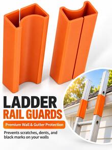 Ladder Anti-Collision Protective Rubber Strip, Roof Gutter Guard Strip, Ladder Anti-Slip Cushion Pad, Ladder Body Contact Surface Anti-Scratch Protection Accessory, Suitable For Ladder Leaning Against Wall, Roof Eaves And Drainage Gutter Contact Points, Flexible Rubber Strip Helps Reduce Hard Object Collision And Friction, Reduces Surface Scratches Caused By Ladder Slippage, Assists In Protecting Gutter Edges, Wall Surfaces And Ladder Contact Positions, Flexible Installation Position - Multicolor - View 2