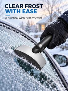 1pc Stainless Steel Car Ice Scraper And Snow Shovel, Portable Windshield Frost Scraper For Removing Ice, Snow And Frost From Car Windows, Multifunctional Automotive Deicing And Snow Cleaning Tool, Winter Car Essential - Multiple Styles - View 6
