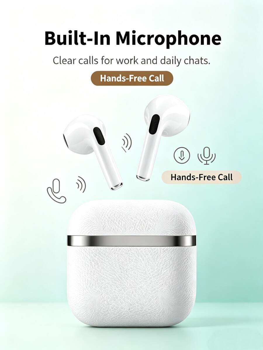 In-Ear Bluetooth Earphones, Stable Bluetooth 5.4 Wireless Connection, Long Battery Life, Ergonomic Design For Comfortable Wear, Hi-Fi Sound Quality, Suitable For Subway, Office And Commute - Multicolor - View 1
