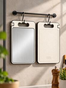 16 X 11 Inch Stainless Steel Kitchen Cutting Board, Double-Sided Metal Cutting Board With Non-Slip Edge And Handle, Easy To Clean, Suitable For Meat, Fish, Vegetables, Fruit, Bread, Home Kitchen Cooking And Meal Preparation - Multicolor - View 8