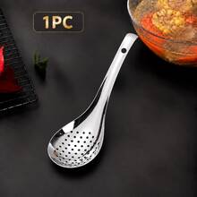 2pcs Large And Small Stainless Steel Hollow Strainer Spoon Set, Long Handle Soup Ladle, Suitable For Hot Pot, Soup, Noodles And Frying - Multicolor - View 14