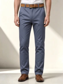 Men's 3-Piece Stretch Slim Fit Business Dress Pants, Straight Leg Casual Trousers, Daily Commute Versatile Wrinkle-Free Suit Pants, Belt Not Included - Multicolor - View 6