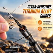 HASIDA Butterfly Compact Telescopic Fishing Rod With DKK Titanium Alloy Guides Ultra-Light Carbon Fiber Travel Rod For Freshwater Fishing - Solomon - View 5