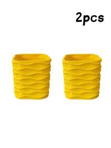Wavy Texture Creative Personalized Planter With Drainage Holes, Breathable And Water-Draining, Minimalist INS Style Indoor Desktop Pot For Succulents, Pothos, Flower Arrangement, Decorative Container For Living Room, Bathroom, Office, Multi-Functional Desktop Potted Plant Ornament - Drainage Planter - View 14