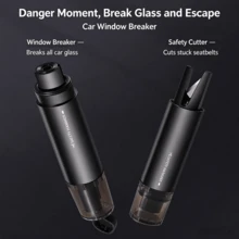 1pc Multifunctional Car Safety Hammer, 2-In-1 Window Breaker & Seatbelt Cutter, Emergency Car Escape Rescue Tool With Storage Base - A - View 3