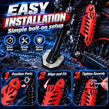 1 Set Aluminum Alloy Motorcycle Foot Pegs + Shock Absorber Suspension Anti-Slip Motorcycle Modification Parts - A - View 5
