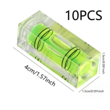 10PCS Mini Tubular Spirit Level Bubbles, Cylindrical Small Leveling Bubbles, Easy Installation Leveling Accessories For Home Use - Green - View 10