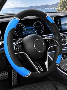 Bling Rhinestone Leather Spliced Car Steering Wheel Cover, Anti‑Slip Inner Ring Wear‑Resistant Steering Wheel Protector, Universal 15 Inch Fashion Car Interior Accessories For Women Ladies - Multicolor - View 7