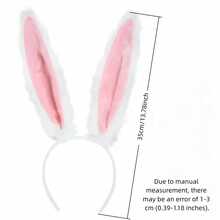 Stage Prop Headpiece Easter Costume Performance 3D Headpiece Multi-Functional Essential Rabbit Tail Combination Set 2pcs Headpiece Holiday Bunny Girl Style Party Rabbit Ear Headband, Halloween, Christmas Costume - Multicolor - View 3