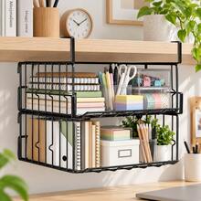 1/2/3-Tier Under Shelf Hanging Storage Basket, Metal Wire Organizer Rack For Closet, Kitchen, Pantry & Office - View 7