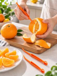 Orange Peeler Citrus Peel Cutter Simple Fruit And Vegetable Slicer Lemon Peeler Peeling Tool Fruit Tool Kitchen Utensil Small Gadget - Multicolor - View 5