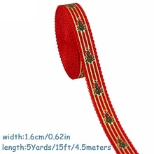 Christmas Ribbon With Santa Traditional Red Green Plaid Xmas Tree Merry Christmas Elk Reindeer Snowflake Bow Bear Mistletoe Pattern For Gift Wrapping Bow Wreath DIY Craft Festive Holiday Home Decor Baking Supply - Multicolor - View 16