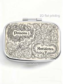 Hộp đựng thuốc in chữ "Poisons And Antidotes", hộp chia thuốc phong cách châu Âu cổ điển, hộp chia thuốc cầm tay, hộp chia thuốc chính xác 1-2 viên, hộp lưu trữ thuốc tiện lợi, thiết kế dễ sử dụng, chất liệu nhựa, hộp đựng thuốc du lịch cầm tay, hộp chia thuốc, hộp đựng thuốc dung tích lớn, quà tặng tựu trường, quà Ngày của Mẹ, quà Halloween - Nhiều màu - Xem 14