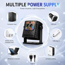60 RGB Laser Projection Party Atmosphere Lights With Remote Control, Voice Control DJ Disco Strobe Lights, USB Portable Stage Lights, Suitable For Christmas, Halloween, Birthday Party, Home Decor And Holiday Gifts - R30 - View 8
