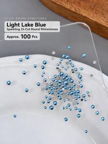 1 Box 12 Colors K9 Colorful Flat Back Rhinestones Nail Art Decor, Super Shiny, High Quality, Mixed Sizes, Suitable For High-End Gel Nail Art DIY Decoration - Multicolor - View 17
