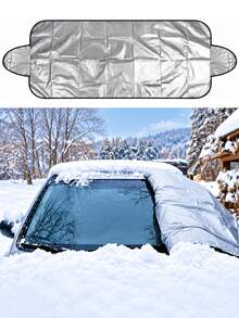 YAIUZGOO Universal Car Windshield Cover For Snow & Frost Protection, Foldable Front Window Snow Cover With Side Flaps, Dual Layer Sun Shade, Weather Resistant Auto Windshield Protector For Winter Ice Rain Dust Blocking, All Season Car Accessories - 200*70CM - View 7