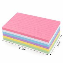 300 Sheets 6-Color Macaron Line Sticky Notes, 6 Pads Of 50 Sheets Each, Writable And Reusable Self-Adhesive Memo Paper, Suitable For Study, Reading, Reminders, To-Do Lists, Planners, Notebooks, School, Office And Home Use, Back To School - one-size - View 10