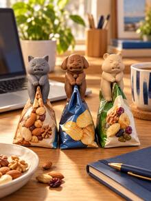 1/5/10pcs Cute Animal Shaped Bag Clips, Reusable Leg Slot Design, Suitable For Folding Bags, Snack Lovers, Coffee And Cereal Bag Sealing Clips, Kitchen And Pantry Storage, Fun Countertop Decor, Home Daily Essentials - Multicolor - View 5