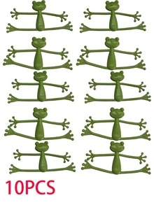 10pcs/5pcs/1pc Frog-Shaped Plant Stand With Movable Limbs, Suitable For Potted Plants, Succulents And Small Greenery. Great For Living Room, Balcony, Study And Office. Made Of Durable PP Material - Multicolor - View 13