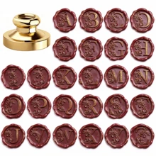 A-Z Letter Wax Seal Stamp Head/Wooden Handle, Beeswax Seal Set Perfect For Decorating Wedding Invitations, Wine Packaging, Gift Wrapping - Single Piece - View 12